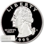 1998-S Washington Quarter 40-Coin Roll Proof
