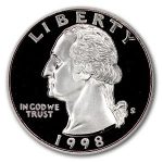 1998-S Washington Quarter Gem Proof