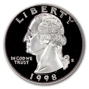 1998-S Washington Quarter Gem Proof