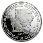 1998 Tanzania 5 oz Silver 2500 Shilingi Cheetah Proof