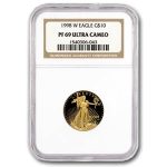 1998-W 1/4 oz Proof American Gold Eagle PF-69 NGC
