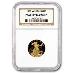 1998-W 1/4 oz Proof American Gold Eagle PF-69 NGC