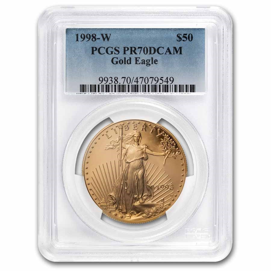 1998-W 1 oz Proof American Gold Eagle PR-70 DCAM PCGS