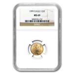 1999 1/10 oz American Gold Eagle MS-69 NGC