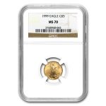 1999 1/10 oz American Gold Eagle MS-70 NGC