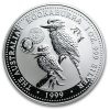 1999 AUS 1 oz Ag Kookaburra BU (50 Franc Letzebuerg Dual Privy)