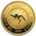 1999 Australia 2 oz Gold Nugget BU