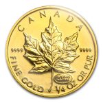 1999 Canada 1/4 oz Gold Maple Leaf BU (20 Years ANS Privy)