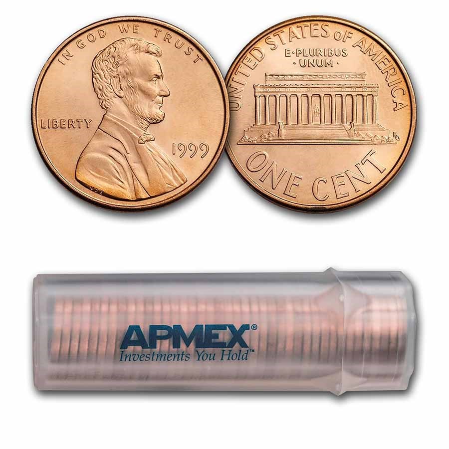 1999-P Lincoln Cent 50-Coin Roll BU