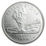 1999-P Yellowstone Park $1 Silver Commem BU (Capsule only)