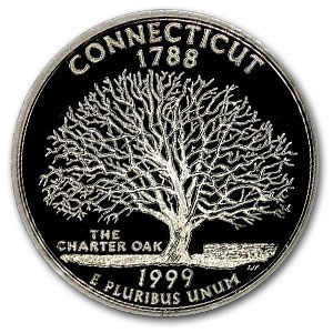 1999-S Connecticut State Quarter Gem Proof
