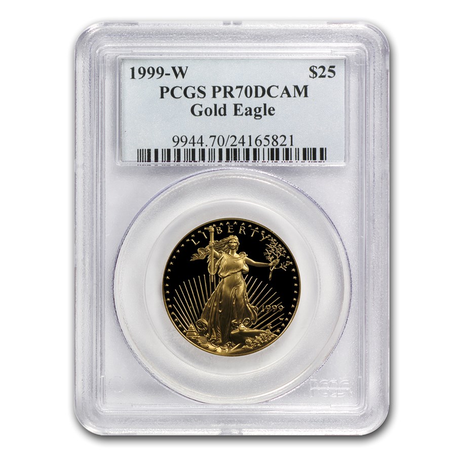 1999-W 1/2 oz Proof American Gold Eagle PR-70 PCGS