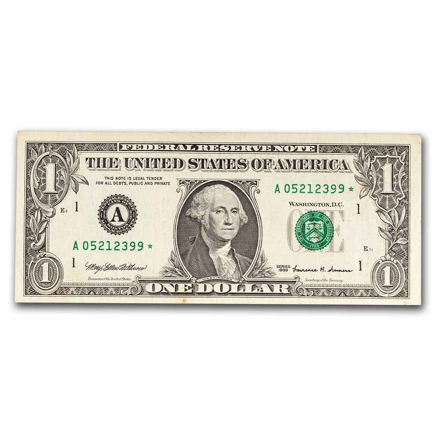 1999's* Avg Circ $1.00 FRN's (Districts of our Choice) Star note