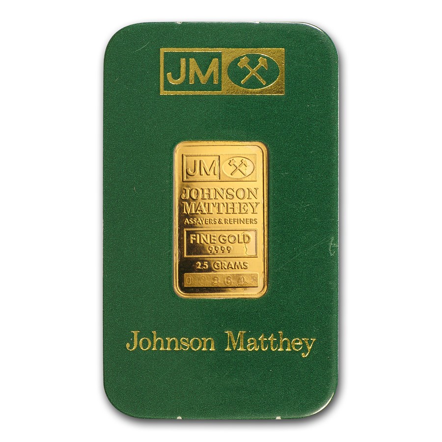 2.5 gram Gold Bar - Johnson Matthey