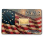 2.5 gram Gold Bar - PAMP 250th Anniversary of the USA