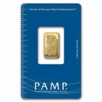 2.5 gram Gold Bar - PAMP Suisse Lady Fortuna (Vintage, In Assay)