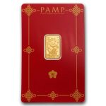 2.5 gram Gold Bar - PAMP Suisse Lucky Cat (In Assay w/ Sleeve)