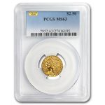$2.50 Indian Gold Quarter Eagle MS-63 PCGS