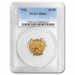 $2.50 Indian Gold Quarter Eagle MS-64 PCGS