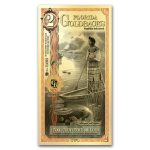 2 Florida Goldback - Aurum Gold Foil Note (24k)