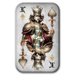 2 oz Silver Cast Bar Poker Cards: King of Spades (With Box & COA)