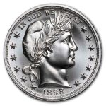 2 oz Silver High Relief Round - Barber Half