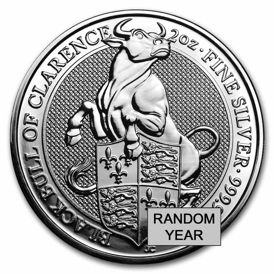 2 oz Silver Queen's Beasts BU (Random)