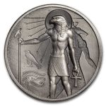2 oz Silver UHR Round - Egyptian Gods Series: Horus (Antiqued)