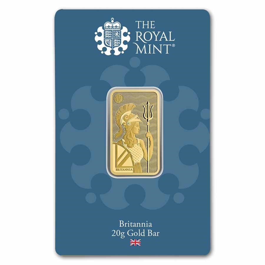 20 gram Gold Bar - The Royal Mint Britannia (New Assay)
