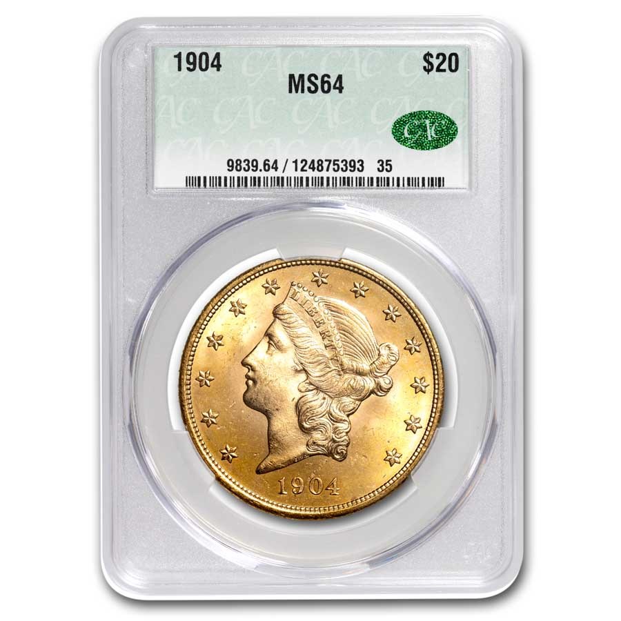 $20 Liberty Gold Double Eagle MS-64 CACG (Random)