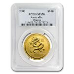 2000 1 oz Gold Lunar Year of the Dragon MS-70 PCGS (Series I)