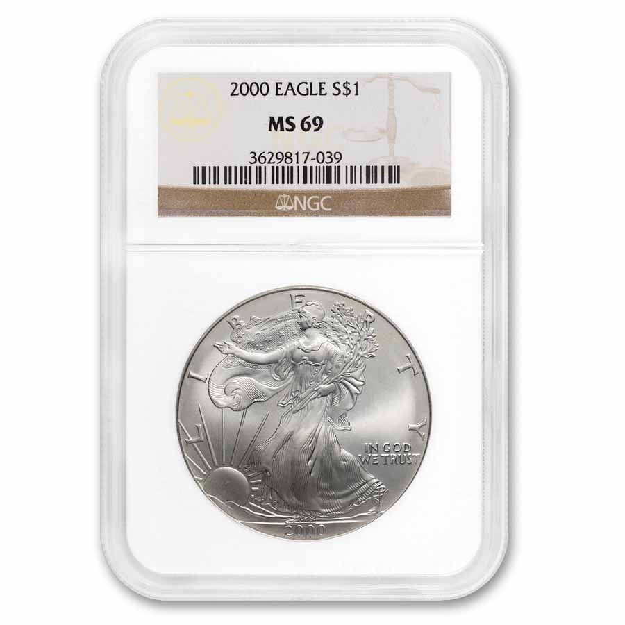 2000 American Silver Eagle MS-69 NGC