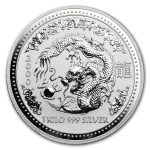 2000 Australia 1 kilo Silver Year of the Dragon BU