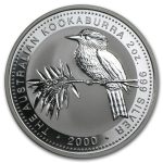 2000 Australia 2 oz Silver Kookaburra BU
