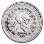 2000 Australia $5 Silver Kangaroo Sydney Olympics