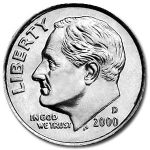 2000-D Roosevelt Dime BU