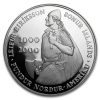 2000 Iceland Leif Ericson 1,000 Kronur Silver Proof (w/Box & COA)