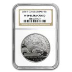 2000-P Library of Congress $1 Silver Commem PF-69 NGC