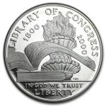 2000-P Library of Congress $1 Silver Commem Proof (w/Box & COA)