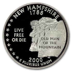 2000-S New Hampshire State Quarter Gem Proof