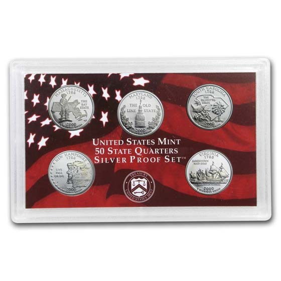 2000 State Quarters Silver Proof Set (No Box/COA)