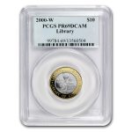 2000-W Gold/Platinum $10 Commem Library of Congress PR-69 PCGS