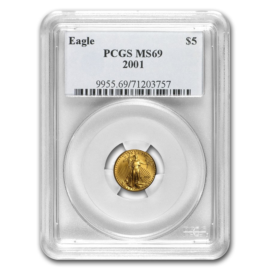 2001 1/10 oz American Gold Eagle MS-69 PCGS