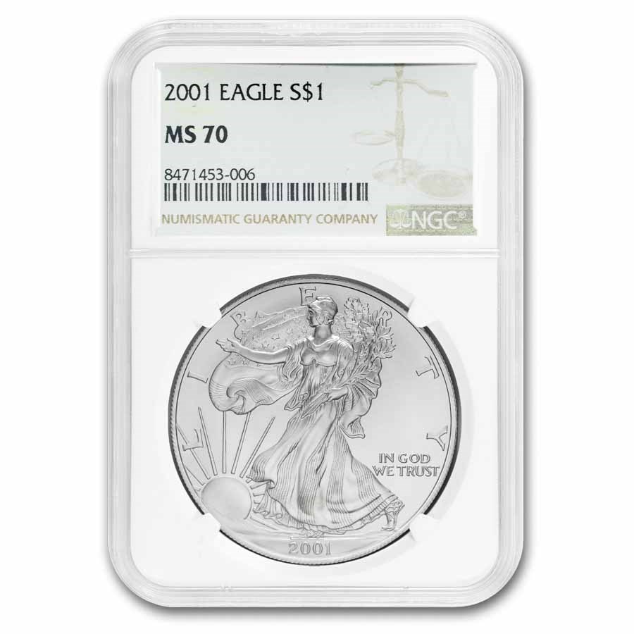 2001 American Silver Eagle MS-70 NGC