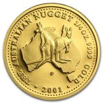 2001 Australia 1/4 oz Proof Gold Nugget