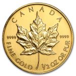 2001 Canada 1/2 oz Gold Maple Leaf BU