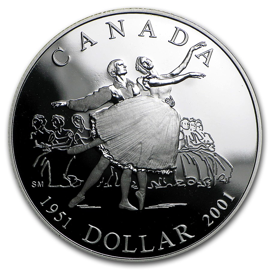 2001 Canada Silver Dollar Proof (Canada National Ballet)