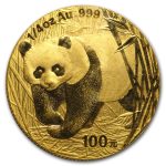 2001 China 1/4 oz Gold Panda BU (Sealed)