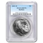 2001-D Buffalo $1 Silver Commem MS-70 PCGS