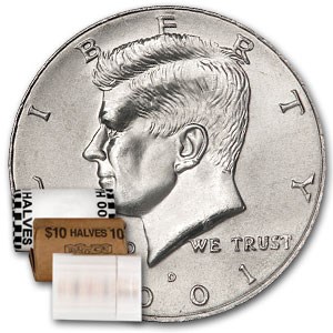 2001-D Kennedy Half Dollar 20-Coin Roll BU
